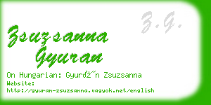 zsuzsanna gyuran business card